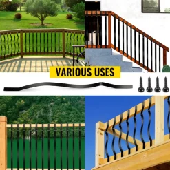 VEVOR Deck Balusters, 61 Pack Metal Deck Spindles, 32.25