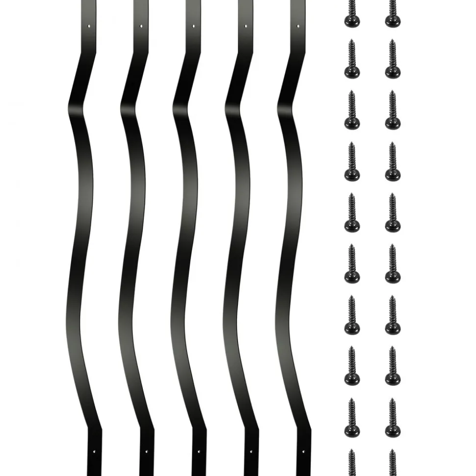 VEVOR Deck Balusters, 61 Pack Metal Deck Spindles, 32.25"x1" Staircase Baluster with Screws, Aluminum Alloy Deck Railing for Wood and Composite Deck,Stylish Baluster for Outdoor Stair Deck Porch