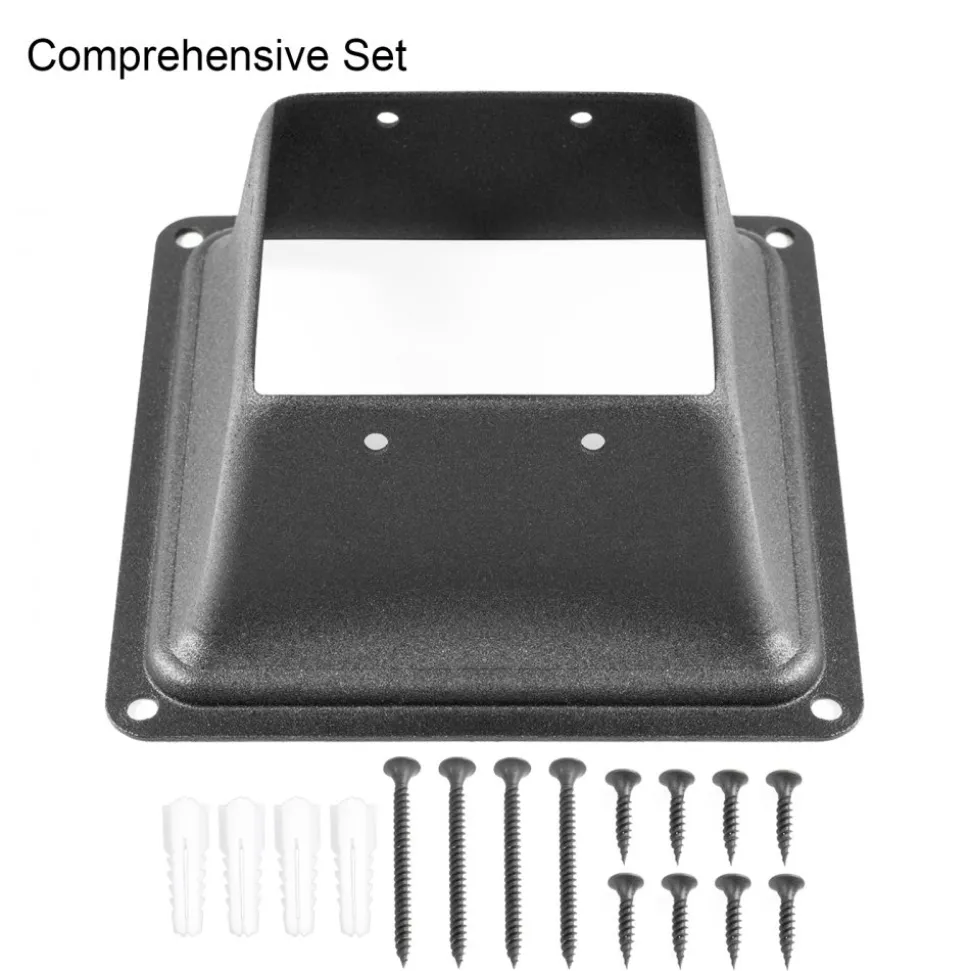 VEVOR Deck Post Base 5 PCS Post Base Skirt 4x4" (Actual 3.38x3.38") Post Support Flange 2.5LBS Deck Post Skirt Black Powder-Coated Decking Post Base with Thick Steel for Deck Supports Porch Railings