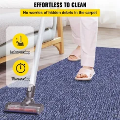 VEVOR Deep Blue Marine Carpet 6 ft x 52.5 ft Marine Carpeting Marine Grade Carpet for Boats with Waterproof Back Outdoor Rug for Patio Porch Deck Garage Outdoor Area Rug Runner Non-Slide Porch Rug