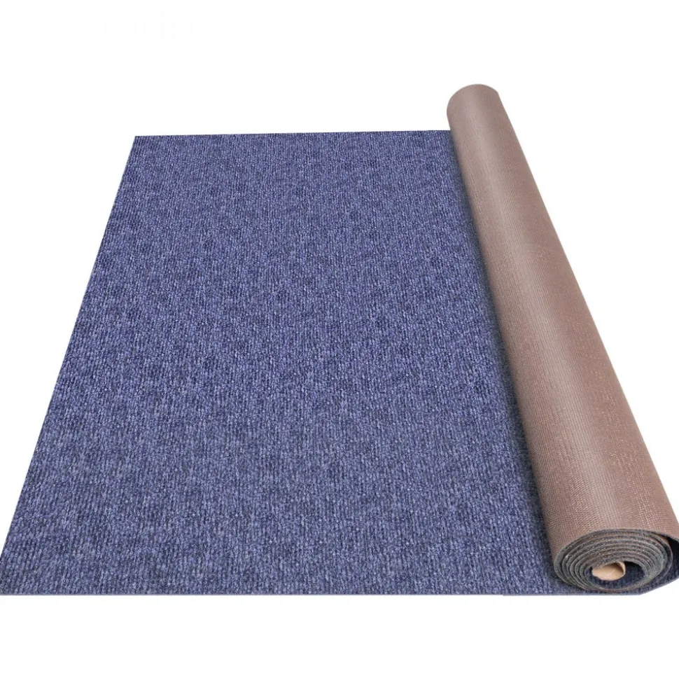 VEVOR Deep Blue Marine Carpet 6 ft x 52.5 ft Marine Carpeting Marine Grade Carpet for Boats with Waterproof Back Outdoor Rug for Patio Porch Deck Garage Outdoor Area Rug Runner Non-Slide Porch Rug