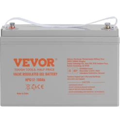 VEVOR Deep Cycle Battery, 12V 100 AH, AGM Marine Rechargeable Battery, High Self-Discharge Rate 800A Current, for RV Solar Marine Off-Grid Applications UPS Backup Power System