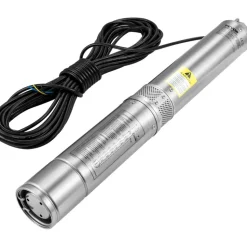 VEVOR Deep Well Submersible Pump, 1HP 230V/60Hz, 37gpm Flow 207ft Head, with 33ft Electric Cord, 4