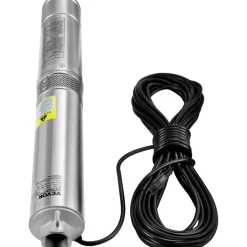 VEVOR Deep Well Submersible Pump, 1HP 115V/60Hz, 37gpm Flow 207ft Head, with 33ft Electric Cord, 4