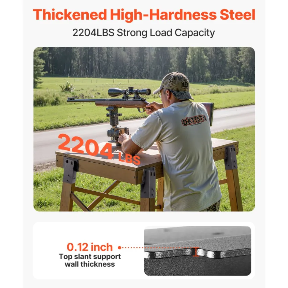 VEVOR Deer Blind Brackets, Outdoor 3.6x3.6 Platform Bracket, Fit 3.5x3.5 In / 88.9x88.9 mm Lumber, 2204lbs/1000kg Capacity Steel Elevator Brackets for Deer Stand, Hunting Blinds, Shooting Shack, 8 Pcs