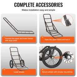 VEVOR Deer Cart, 300 LBS Capacity Folding Game Cart, Deer Cart Game Hauler with Big Rubber Wheels & Ergonomic Handle, Heavy-Duty Game Cart Accessories, Utility Gear Dolly for Hunting Fishing Hiking