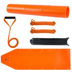 VEVOR Deer Drag Sled, 72.8 x 22.8 in, 550lbs Heavy Duty Yard Utility Sled, Tear-Resistant PE Drag Glider Mat with Ropes & Handle, Thickened Game Hauler for Firewood Ice Fishing Hauling Hunting