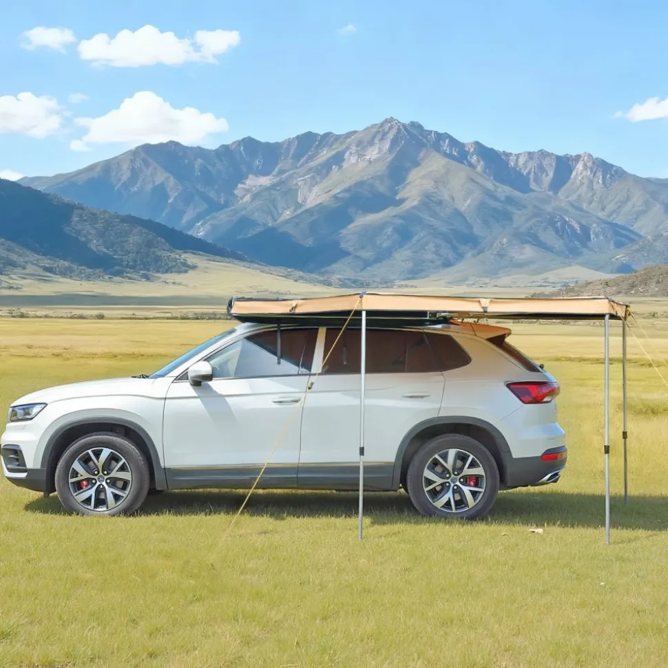 VEVOR 270 Degree Awning, 52 sq.ft Driver Side Vehicle Awning, Waterproof UV50+ Car Side Awnings with Carry Bag, All-Weather Free-Standing Overland Awnings Car Shelter for SUV Van Truck Camping