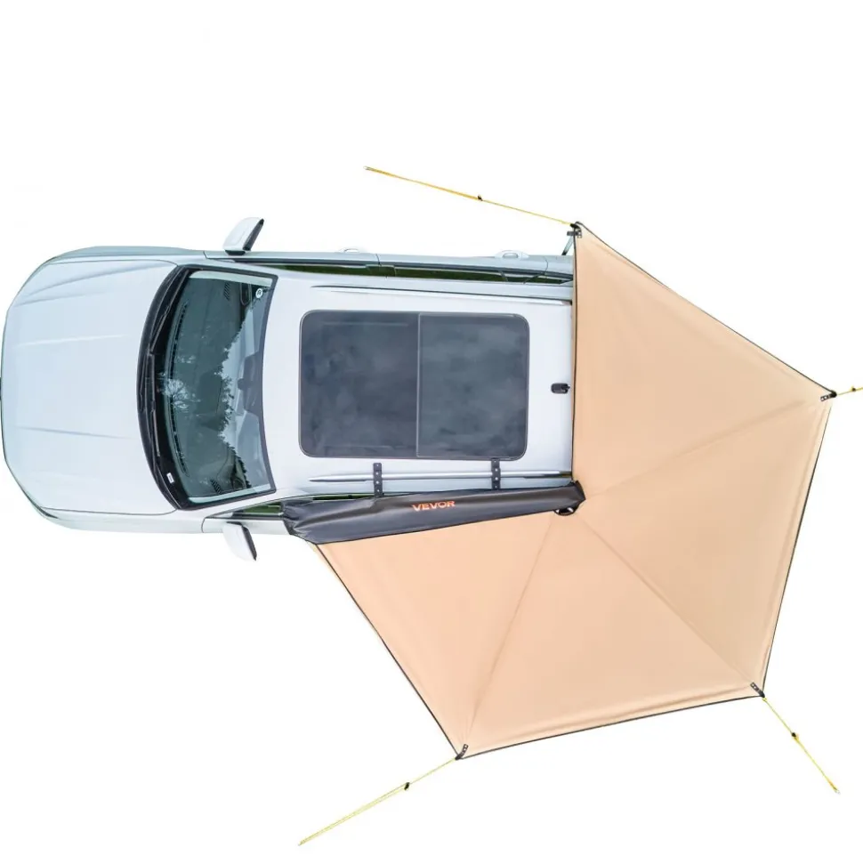VEVOR 270 Degree Awning, 52 sq.ft Driver Side Vehicle Awning, Waterproof UV50+ Car Side Awnings with Carry Bag, All-Weather Free-Standing Overland Awnings Car Shelter for SUV Van Truck Camping