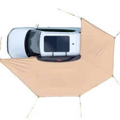 VEVOR 270 Degree Awning with Bulit-in LED Lights, 117 sq.ft Driver Side Vehicle Awning, Waterproof UV50+ Car Side Awnings, All-Weather Free-Standing Overland Awnings Car Shelter for SUV Truck Camping