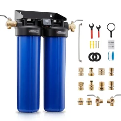 VEVOR Deionized Water System for Car Wash, Spotless Car Wash Water System with 2 x 4L DI Resin, Bypass Valve & TDS Meter, Spot-Free Deionized Water Filter for Cars RVs Motorcycles Windows