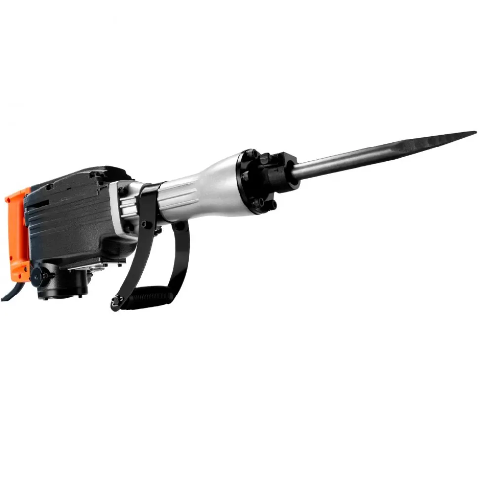 VEVOR Demolition Jack Hammer, 2200W Electric Jackhammer Heavy Duty, 1350 BPM Concrete Breaker, 2pcs Chisels Bit Chipping with Case, Black