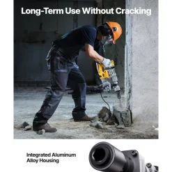 VEVOR Demolition Jack Hammer, 1400W Electric Jackhammer Heavy Duty, 2900 BPM Jack Hammer Concrete Breaker, with 1 Point Chisel, 1 Flat Chisel, Storage Case, Gloves and Goggles, for Demolition