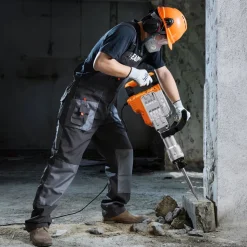 VEVOR Demolition Jack Hammer, 3500W Jack Hammer Concrete Breaker, 1900 BPM Heavy Duty Electric Jack Hammer, 2pcs Chisel with Gloves & 360° Swiveling Front Handle for Trenching and Breaking Holes