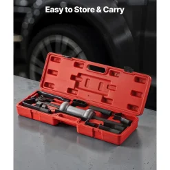 VEVOR Dent Puller Kit, 10 lbs 13-in-1 Slide Hammer Dent Removal Kit, Heavy-Duty Auto Body Truck Repair Automotive Damage Remover Tool Repair Frame with Carrying Case, Extension Rod, Non-Slip Handle