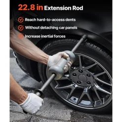 VEVOR Dent Puller Kit, 10 lbs 13-in-1 Slide Hammer Dent Removal Kit, Heavy-Duty Auto Body Truck Repair Automotive Damage Remover Tool Repair Frame with Carrying Case, Extension Rod, Non-Slip Handle