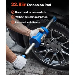 VEVOR Dent Puller Kit, 13 lbs 14-in-1 Slide Hammer Dent Removal Kit, Heavy-Duty Auto Body Truck Repair Automotive Damage Remover Tool Repair Frame with Carrying Case, Extension Rod, Non-Slip Handle
