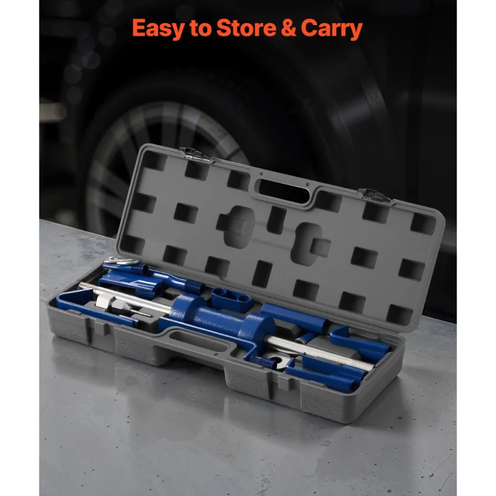 VEVOR Dent Puller Kit, 13 lbs 14-in-1 Slide Hammer Dent Removal Kit, Heavy-Duty Auto Body Truck Repair Automotive Damage Remover Tool Repair Frame with Carrying Case, Extension Rod, Non-Slip Handle