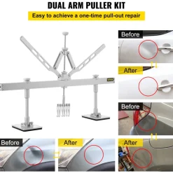 VEVOR Dent Pull Lever Bar Kit Fit for Both Aluminum and Steel Dent Pulling (750MM)