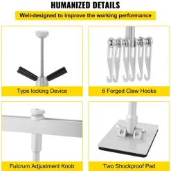 VEVOR Dent Pull Lever Bar Kit Fit for Both Aluminum and Steel Dent Pulling (33INCH/850MM)