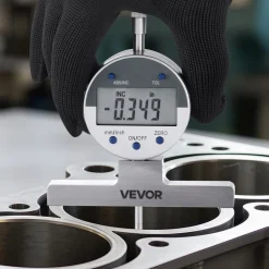 VEVOR Depth Gauge, Depth Micrometer Digital Electronic Indicator 0-22 inch Measuring Range, 0.0005