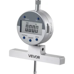 VEVOR Depth Gauge, Depth Micrometer Digital Electronic Indicator 0-22 inch Measuring Range, 0.0005