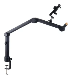 VEVOR Desk-Mounted Microphone Arm, Flexible 360° Rotation, Adjustable Stand with Universal 3/8" to 5/8" Adapter and Headphone Holder, Compatible with Blue Yeti, Hyperx Quadcast, and More