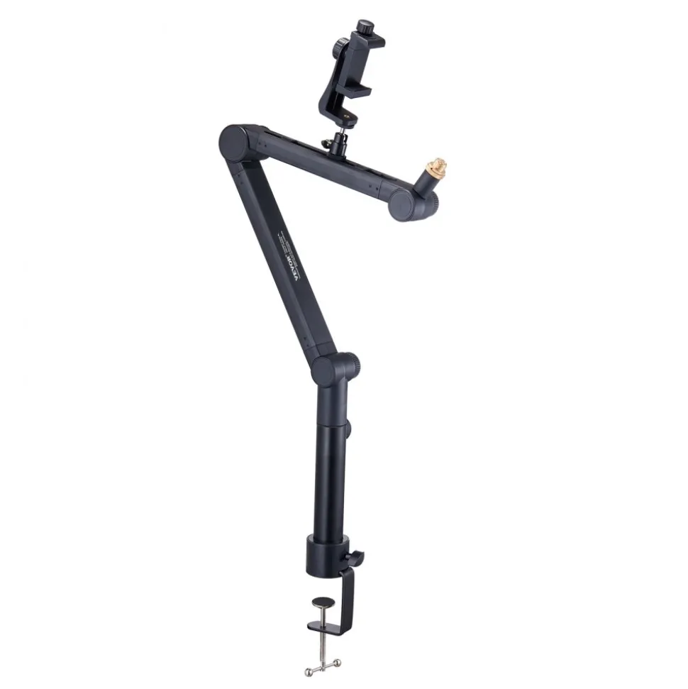 VEVOR Desk-Mounted Microphone Arm, Flexible 360° Rotation, Adjustable Stand with Universal 3/8" to 5/8" Adapter and Headphone Holder, Compatible with Blue Yeti, Hyperx Quadcast, and More