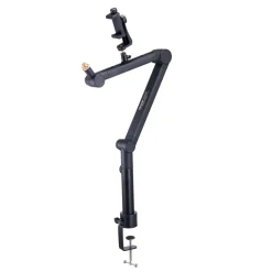 VEVOR Desk-Mounted Microphone Arm, Flexible 360° Rotation, Adjustable Stand with Universal 3/8