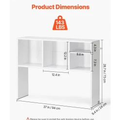 VEVOR Desktop Bookshelf, 1-Tier Desktop Storage Organizer, 37