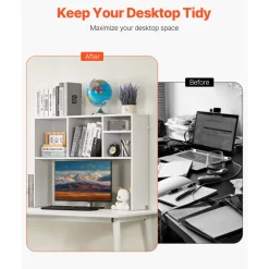 VEVOR Desktop Bookshelf, 1-Tier Desktop Storage Organizer, 37