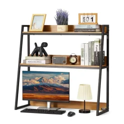 VEVOR Desktop Bookshelf, 2-Tier Desktop Storage Organizer, 37.4