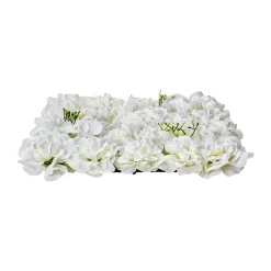 VEVOR 3D Flower Wall Panel, 24 PCS 15 x 15 inch, Artificial Floral Wall Background Mesh Backing Mat,Seamless Design&Easy Installation for Wedding Valentines Day Home Baby Party Backdrop Decor,White
