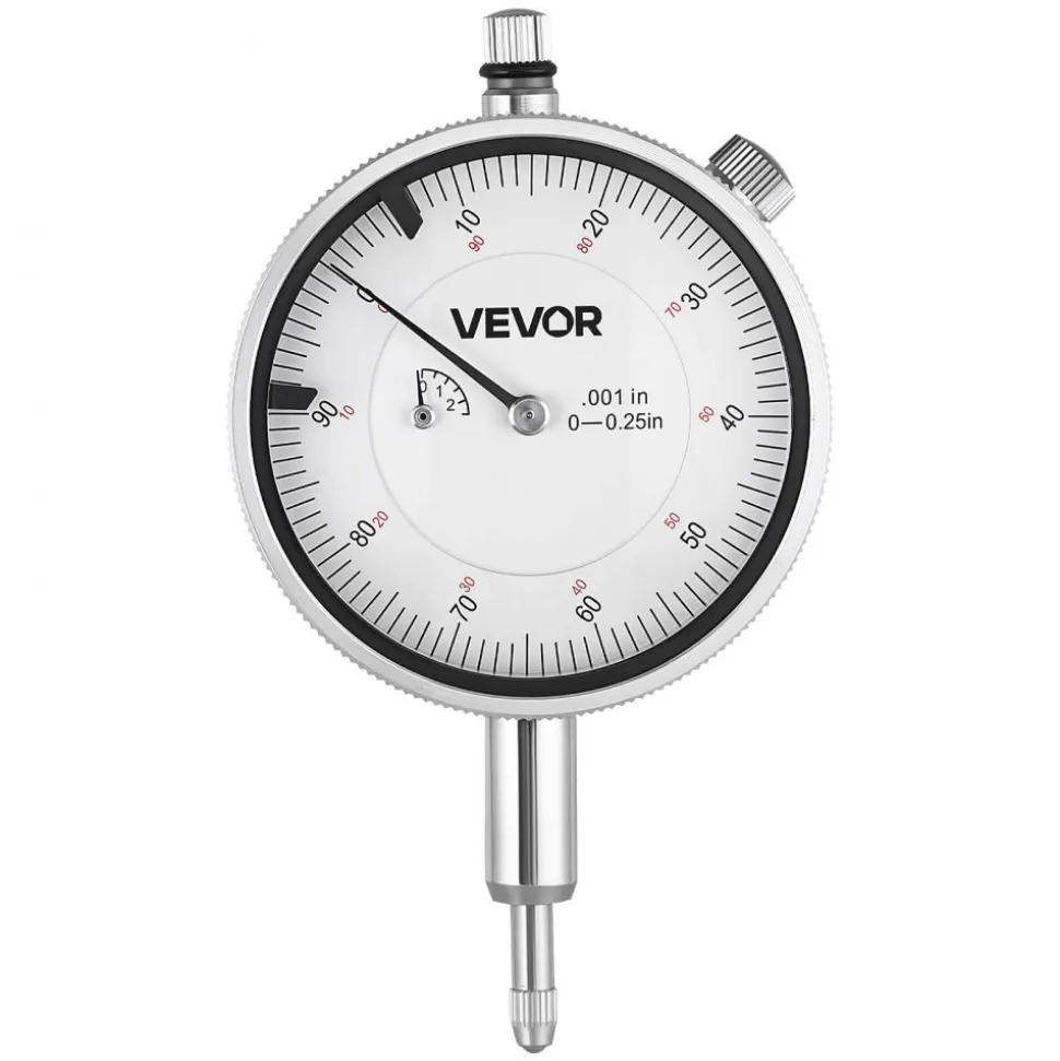 VEVOR Dial Test Indicator and Bore Gauge Measuring Tool Set, Dial Indicator 0.001 inch Accuracy, 2-6 inch Bore Range with Rod, Storage Case, Anvils for Industrial Machining Measurements
