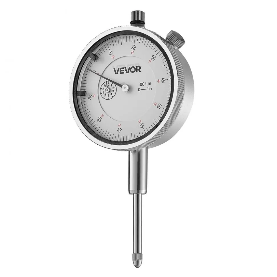 VEVOR Dial Test Indicator, 0.001 inch Accuracy, 0-1 inch Measuring Range, Easy to Read Large Dial, Professional for Internal Diameter Measurement, Runout Detection, Flatness Inspection