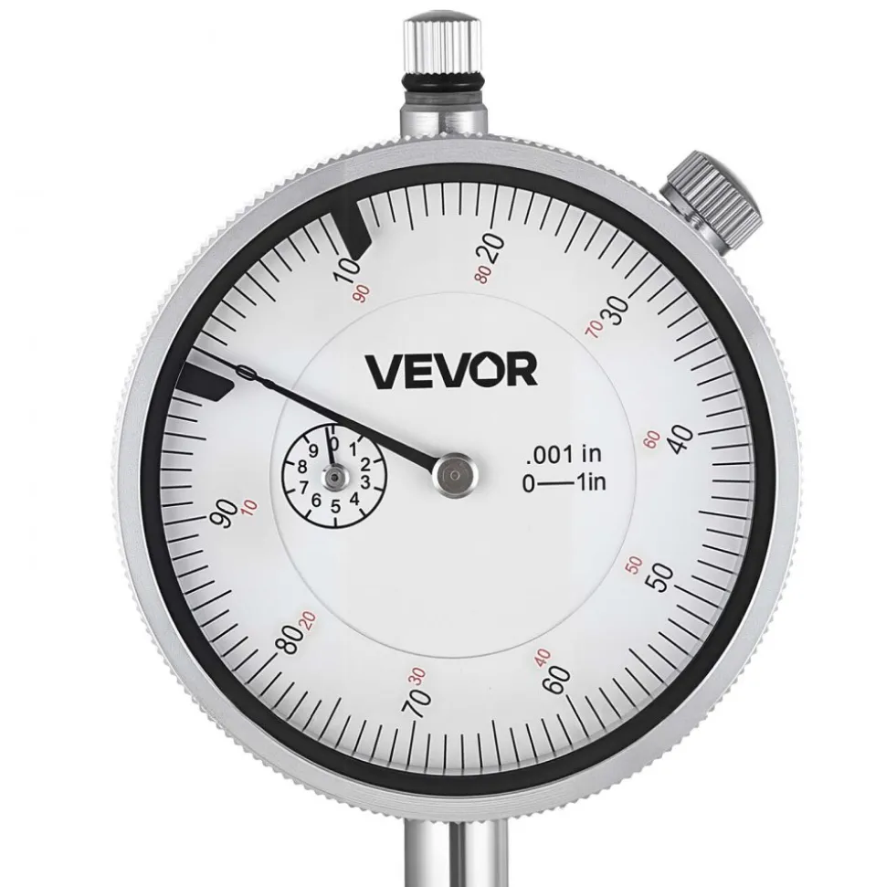 VEVOR Dial Test Indicator, 0.001 inch Accuracy, 0-1 inch Measuring Range, Easy to Read Large Dial, Professional for Internal Diameter Measurement, Runout Detection, Flatness Inspection