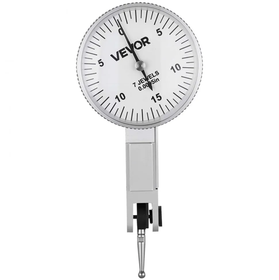 VEVOR Dial Test Indicator with Universal Magnetic Base and Storage Case, 0.0005 inch Accuracy, 0-0.03 inch Range, Micro Ball Handle for Narrow Area Measurement, Industrial Machining & Inspection