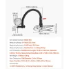 VEVOR Dial Test Indicator with 360-Degree Flexible Arm and 360-Degree Locking Pliers, 0.001 inch Accuracy, 0-1 inch Range, Professional for Machine Set-Up, Narrow Area Measurement, Storage Case