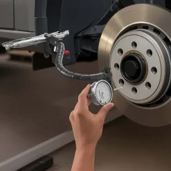 VEVOR Dial Test Indicator with 360-Degree Flexible Arm and 360-Degree Locking Pliers, 0.001 inch Accuracy, 0-1 inch Range, Professional for Machine Set-Up, Narrow Area Measurement, Storage Case
