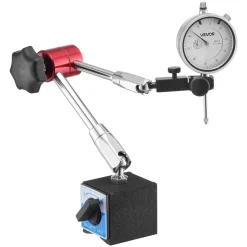 VEVOR Dial Test Indicator with Magnetic Flexible Base Stand, 0.001 inch Accuracy, 0-1 inch Range, Fine Adjustable Long Arm, Professional for Machine Set-Up, Narrow Area Measurement, Easy to Read