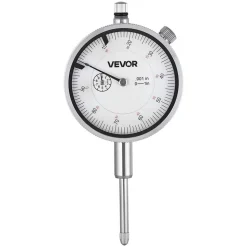 VEVOR Dial Test Indicator with Dual Rod Stand and Storage Case, 0.001 inch Accuracy, 0-1 inch Range, Fine Adjustable Long Arm, Non-Magnetic Centering Rods for Machine Set-Up, Narrow Area Measurement