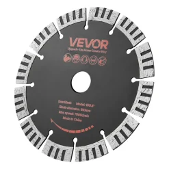 VEVOR Diamond Blades 6.3 inch, 5-Pack Wall Chaser Saw Blade Cutting Blade, 0.87 in Arbor, High-Hardness Diamond Segments, 65Mn Steel Core, Dry Wet Cutting, Clean Edges for Concrete Brick Stone Cement
