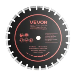 VEVOR Diamond Blades 16 inch, 3-Pack Concrete Saw Blade Set, 1 in Arbor, High-Hardness Diamond Segments, 65Mn Steel Core, Dry Wet Cutting, Clean Edges for Concrete, Masonry, Brick, Stone, Granite