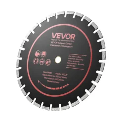 VEVOR Diamond Blades 16 inch, 3-Pack Concrete Saw Blade Set, 1 in Arbor, High-Hardness Diamond Segments, 65Mn Steel Core, Dry Wet Cutting, Clean Edges for Concrete, Masonry, Brick, Stone, Granite
