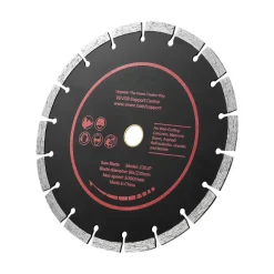 VEVOR Diamond Blades 9 inch, 3-Pack Concrete Saw Blade Set, 7/8 in Arbor, High-Hardness Diamond Segments, 65Mn Steel Core, Dry Wet Cutting, Clean Edges for Concrete, Masonry, Brick, Stone, Granite