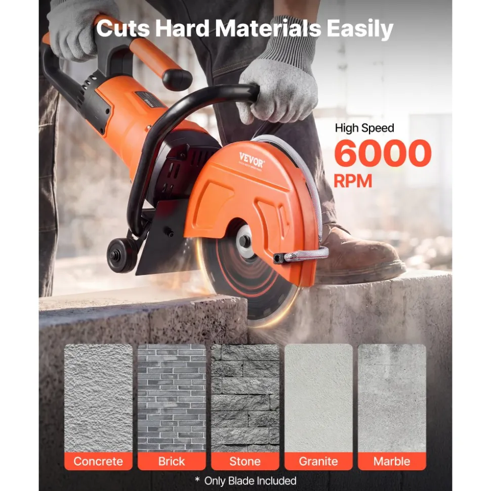 VEVOR Diamond Blades 12 inch, 3-Pack Concrete Saw Blade Set, 1 in Arbor, High-Hardness Diamond Segments, 65Mn Steel Core, Dry Wet Cutting, Clean Edges for Concrete, Masonry, Brick, Stone, Granite