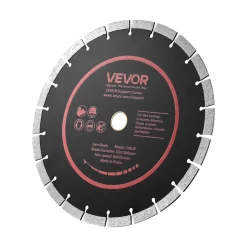 VEVOR Diamond Blades 12 inch, 3-Pack Concrete Saw Blade Set, 1 in Arbor, High-Hardness Diamond Segments, 65Mn Steel Core, Dry Wet Cutting, Clean Edges for Concrete, Masonry, Brick, Stone, Granite