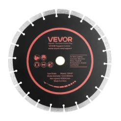 VEVOR Diamond Blades 12 inch, 3-Pack Concrete Saw Blade Set, 1 in Arbor, High-Hardness Diamond Segments, 65Mn Steel Core, Dry Wet Cutting, Clean Edges for Concrete, Masonry, Brick, Stone, Granite