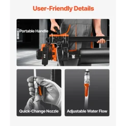 VEVOR Diamond Core Drilling Machine, 0.8-8 in Drilling Diameter, Stand-Mount Dry and Wet Concrete Core Drill Rig with 8 Drill Bits, 800 RPM Speed, UNC1 1/4-7 Thread, for Concrete Brick Stone, 3000W