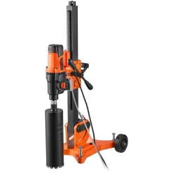 VEVOR Diamond Core Drilling Machine, 0.8-12 in Drilling Capacity, Dry/Wet Concrete Core Drill Rig with 5 in Wet Drill Bit, Tiltable Stand & Wheeled Base, 3200W 800RPM/430RPM, UNC1 1/4–7 Thread